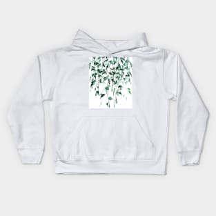 green ivy on the wall Kids Hoodie